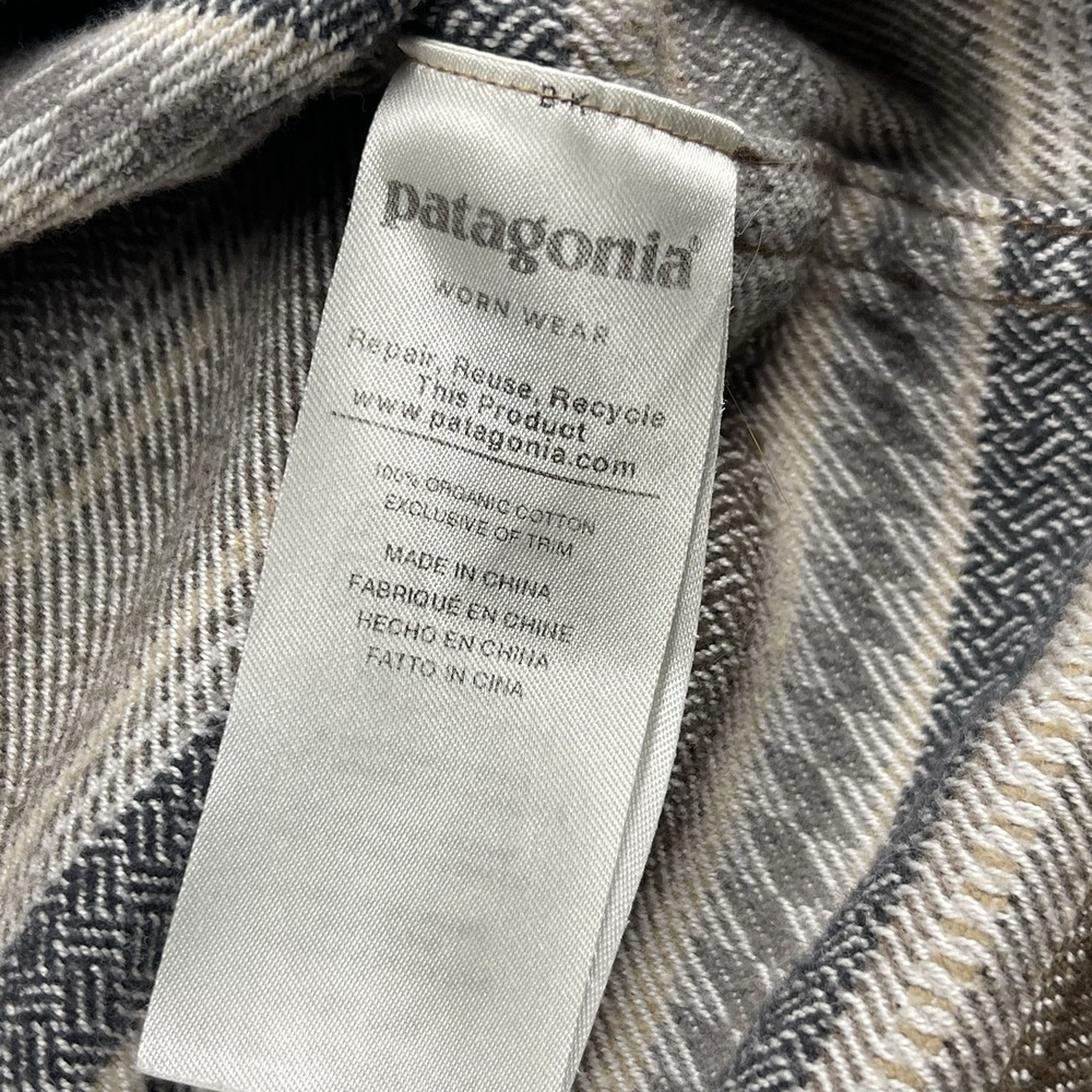 Patagonia Organic Cotton Men's S Button Front Flannel‎ Stripe Long Sleeve Shirt - Picture 5 of 8
